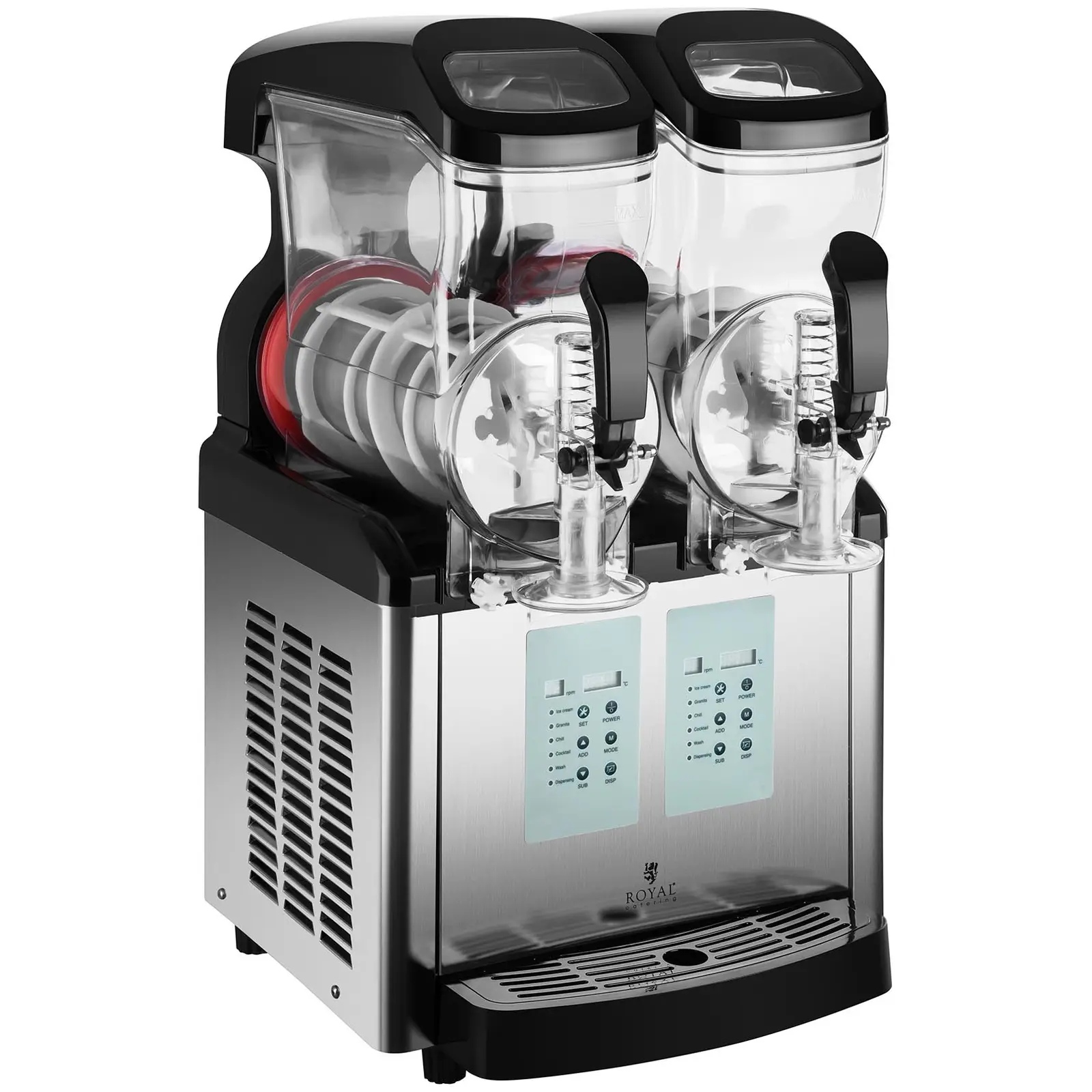 Máquina para granizada - 2 x 6 L - temperatura mínima de -20 °C - función de heladera
