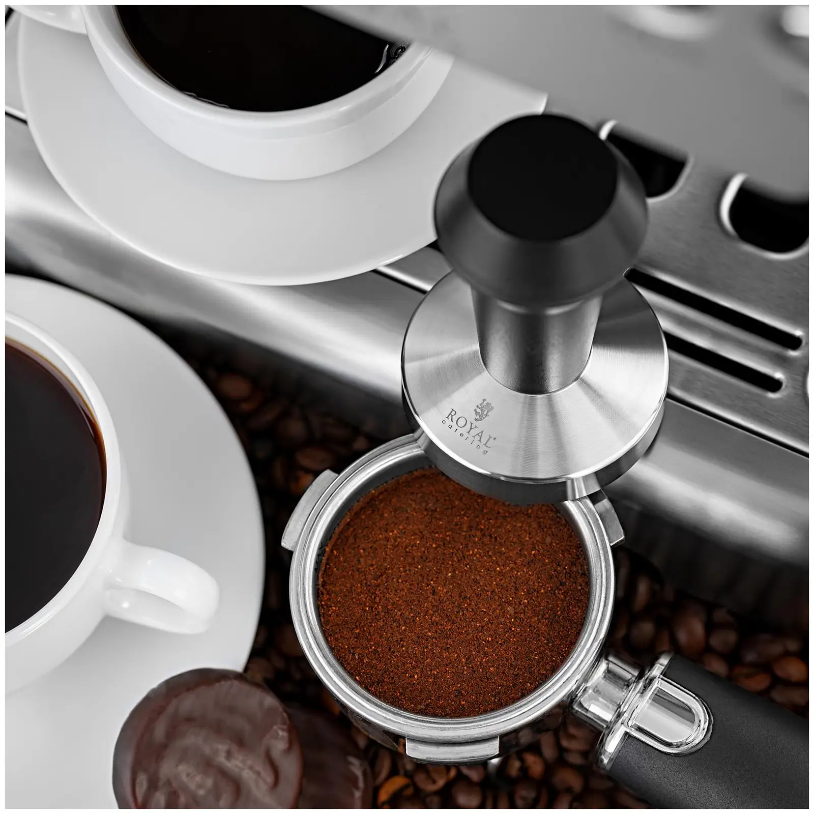 Prensador de café  - Acero inoxidable, plástico - Ø 58 x 85 mm