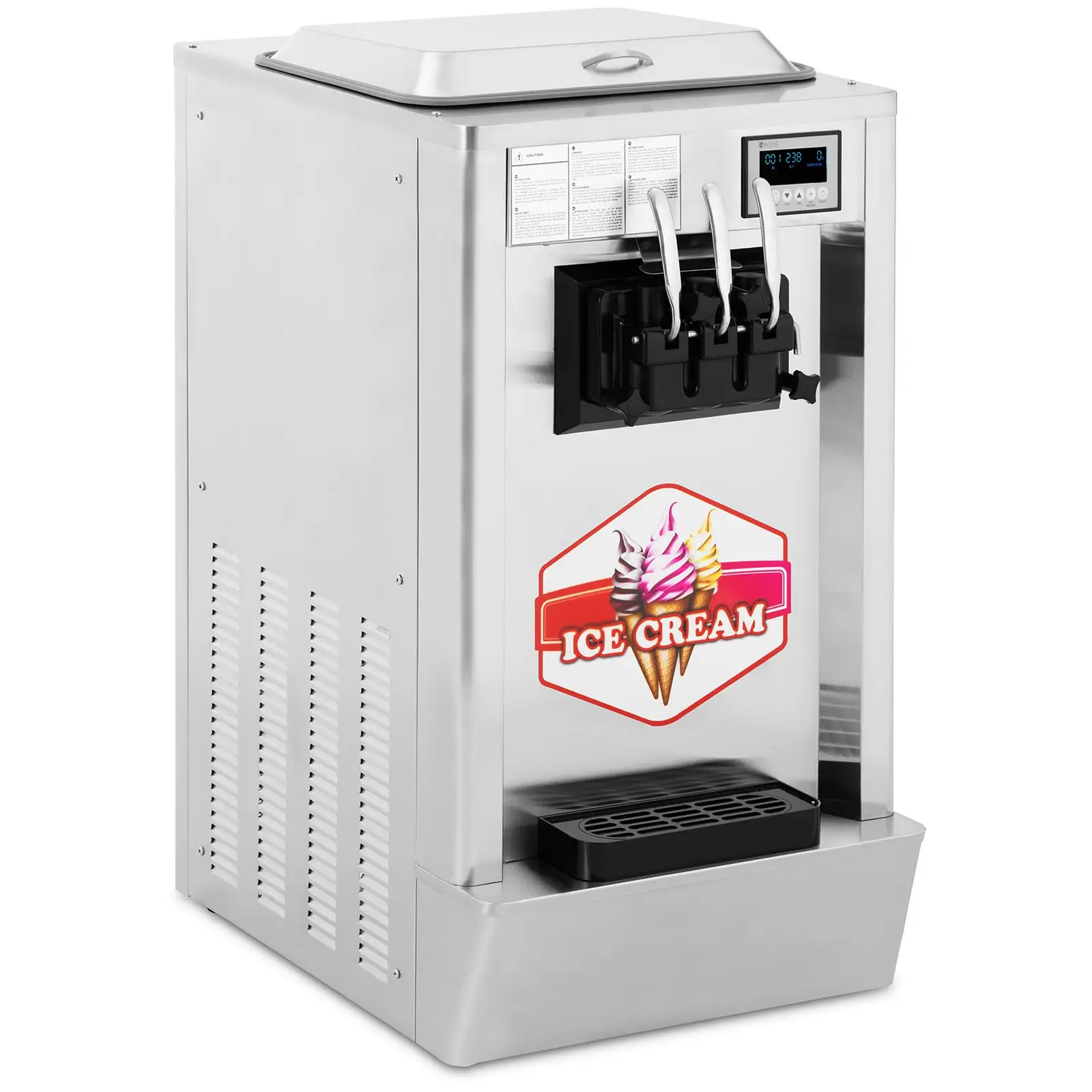 Máquina de helados soft - 1550 W - 23 l/h - 3 sabores - Royal Catering