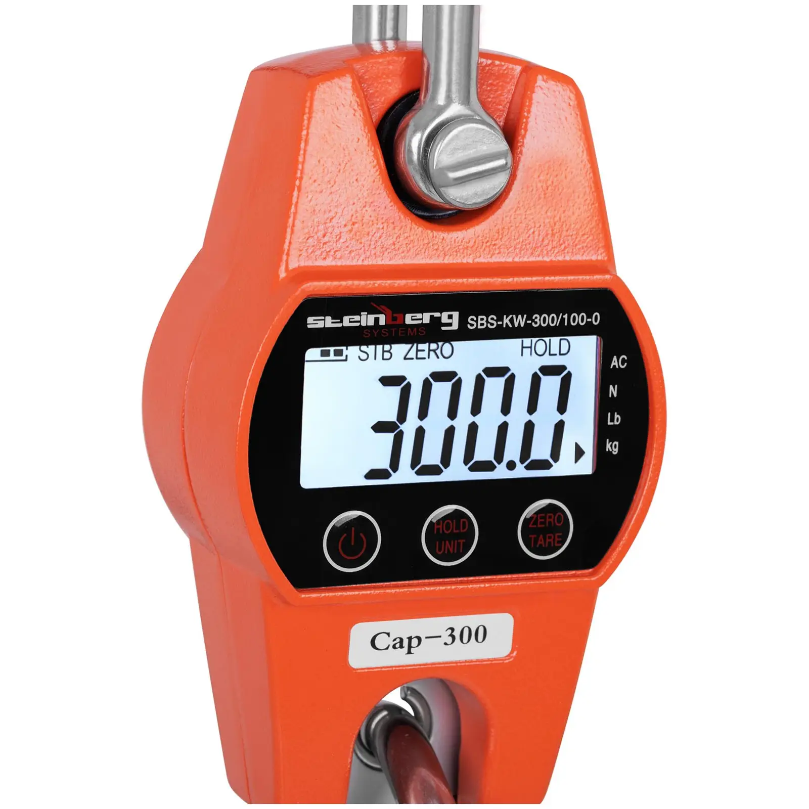 Dinamómetro digital - 300 kg / 100 g-naranja