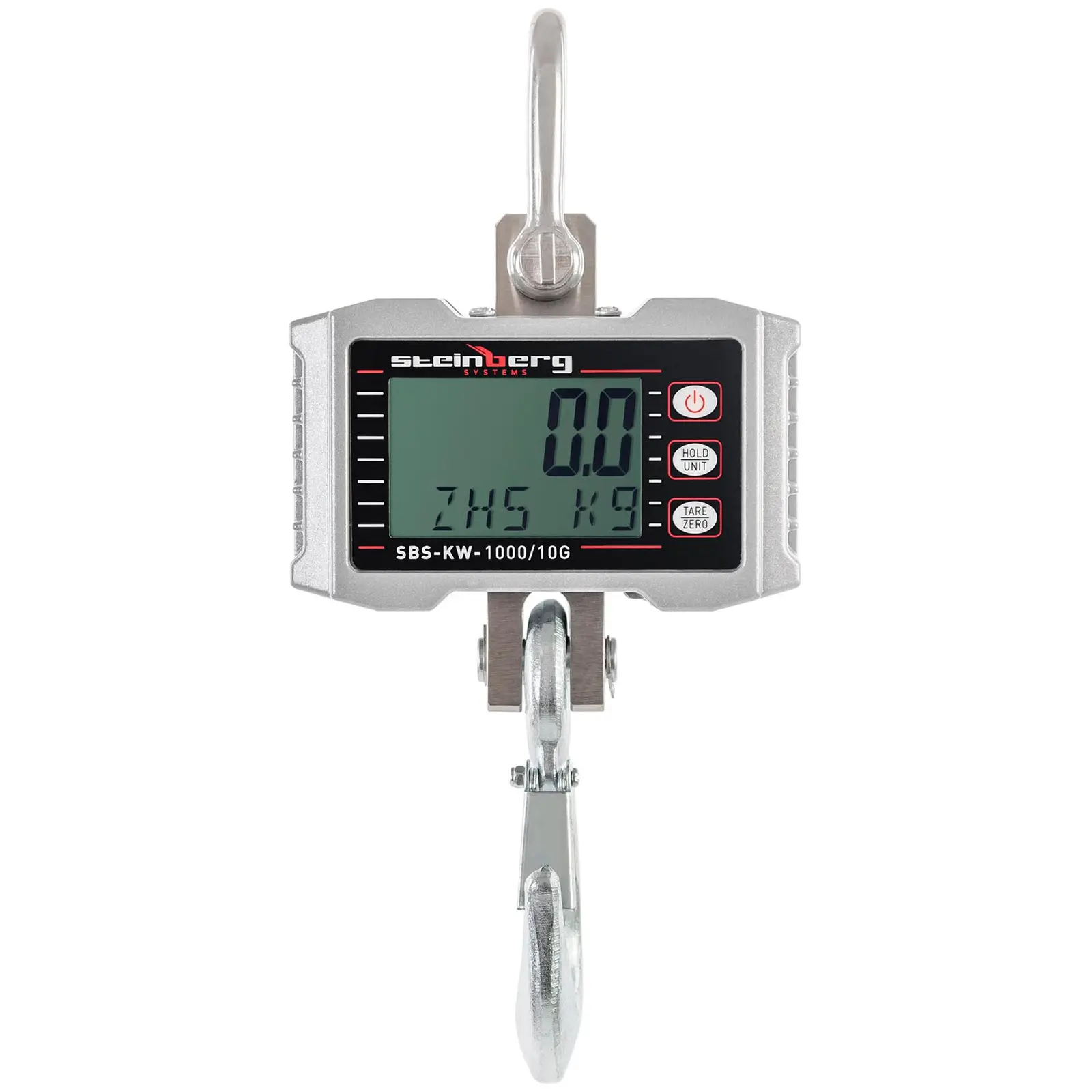 Dinamómetro - 1.000 kg / 0,5 kg - LCD – Aluminio