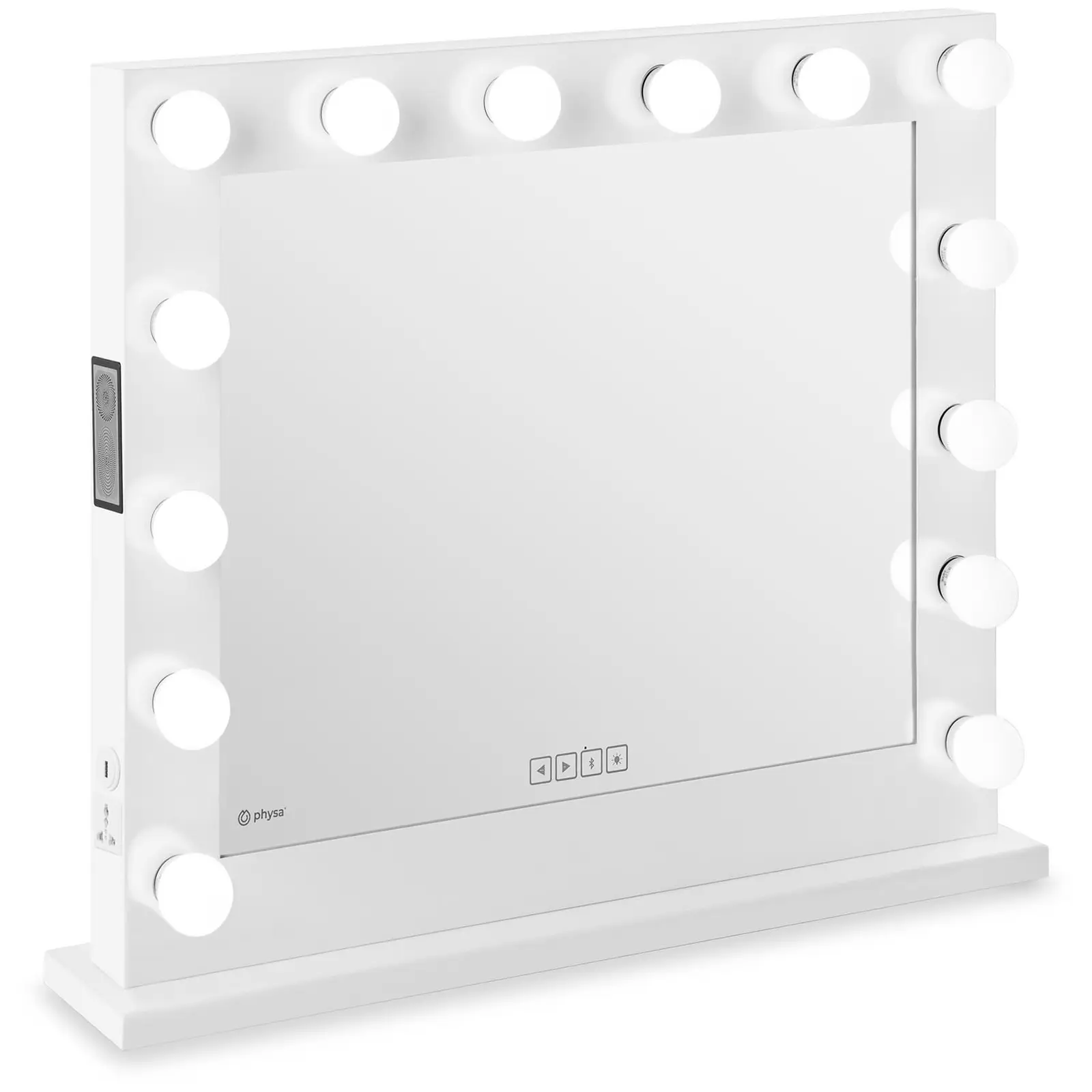 Espejo Hollywood - blanco - 14 LED - rectangular - altavoz