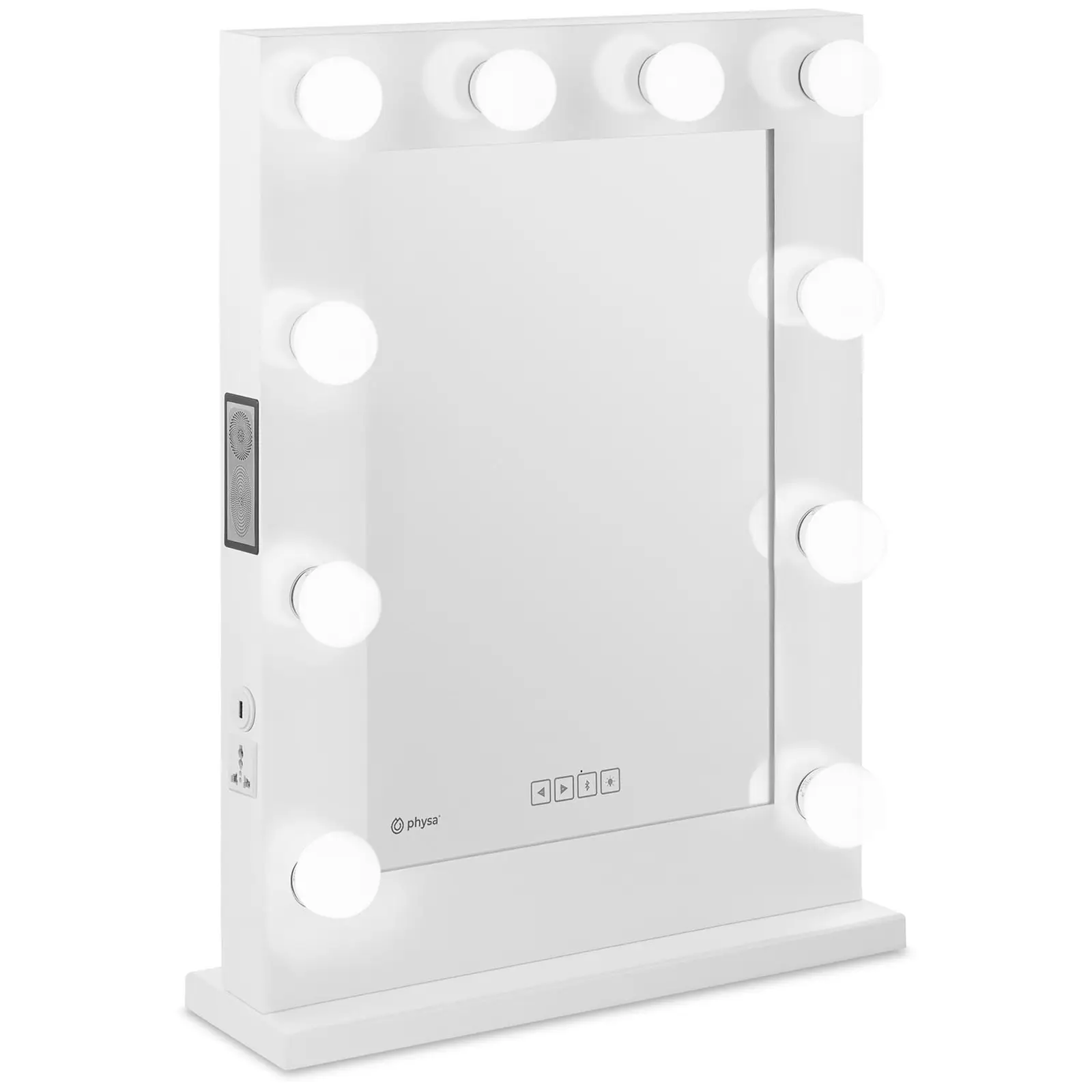 Espejo Hollywood - blanco - 10 LED - rectangular - altavoz