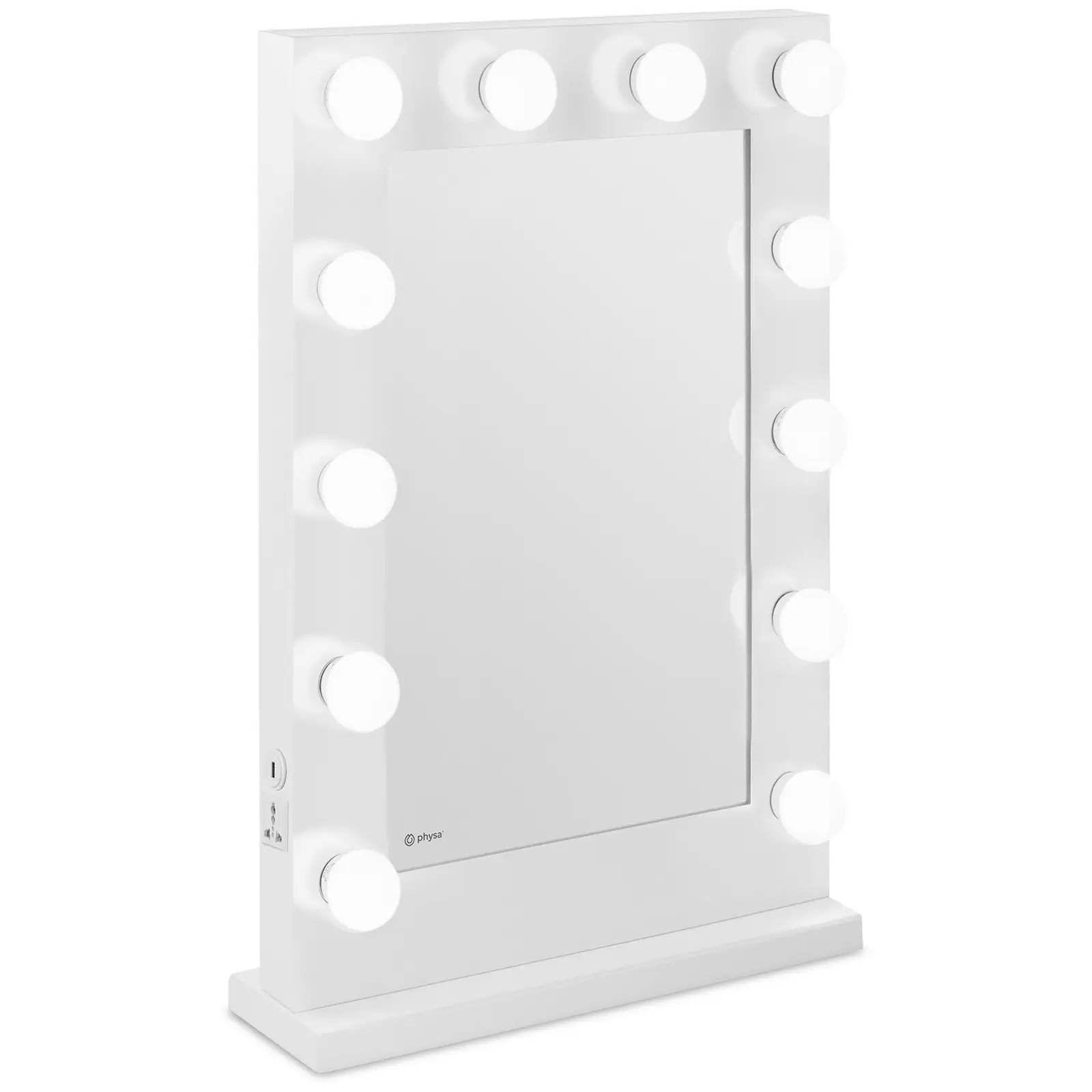 Espejo Hollywood - blanco - 12 LED - rectangular