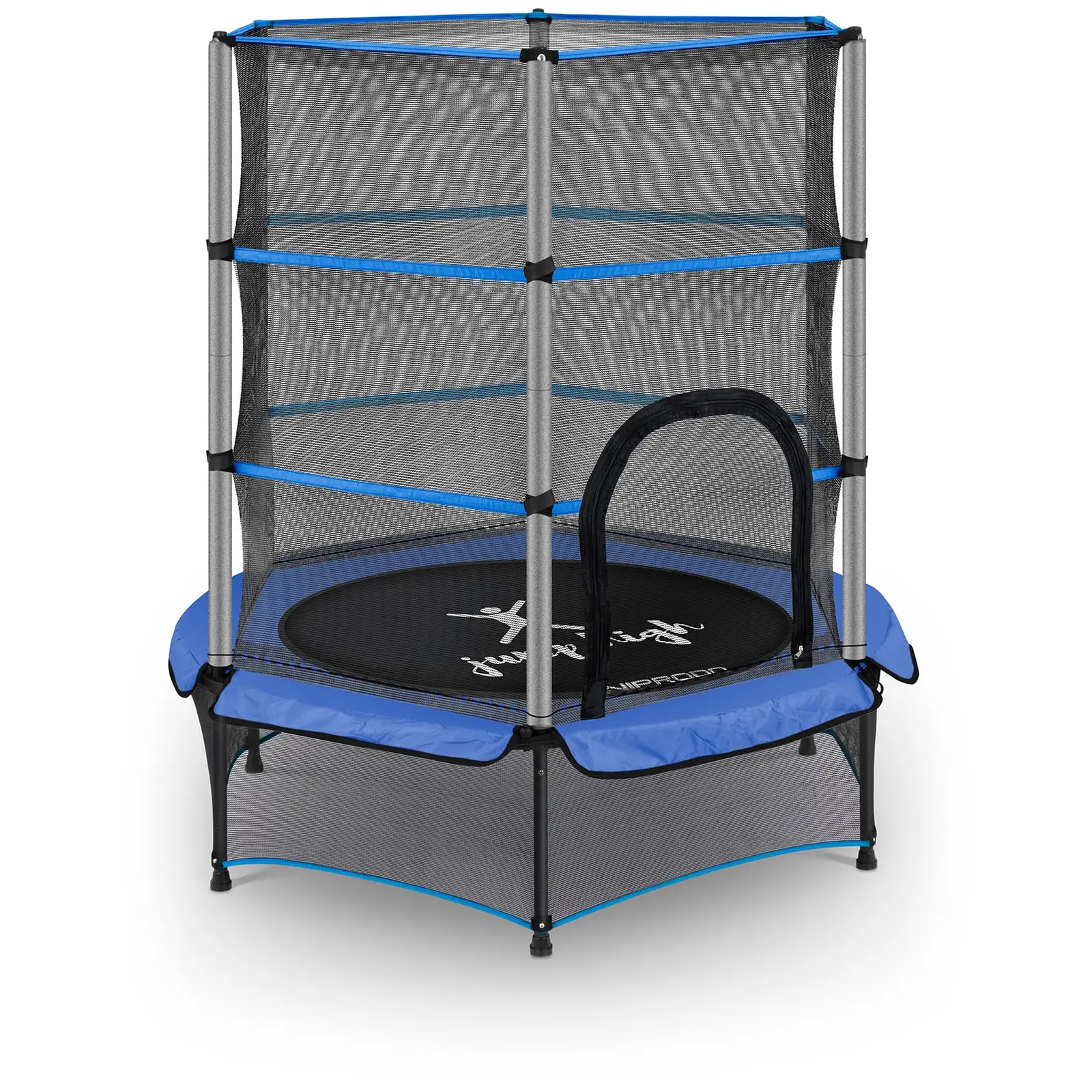 Trampolín para niños - con red de seguridad - 140 cm - 80 kg - azul