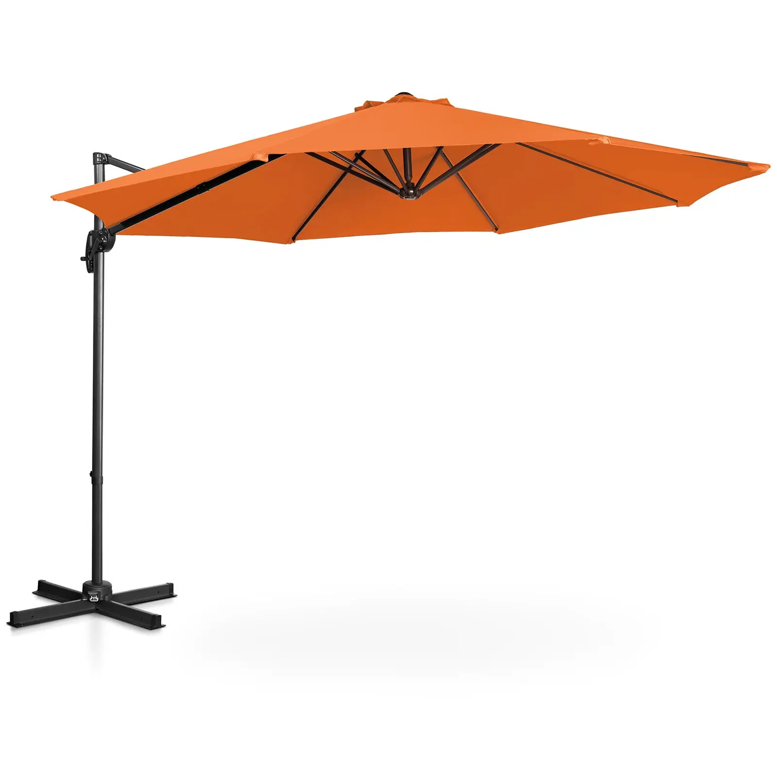 Sombrilla de semáforo - naranja - redonda - Ø 300 cm - inclinable y giratoria