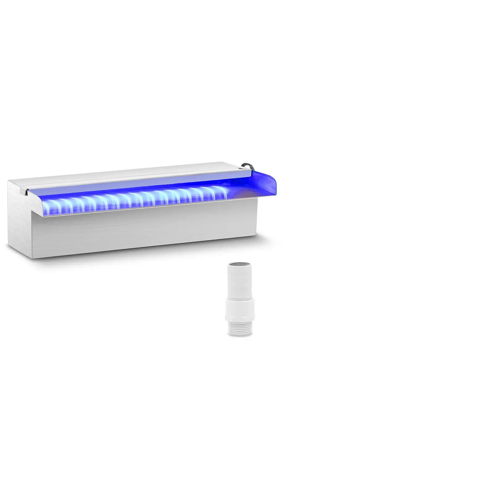 Cascada para piscina - 30 cm - Iluminación LED - azul/blanco