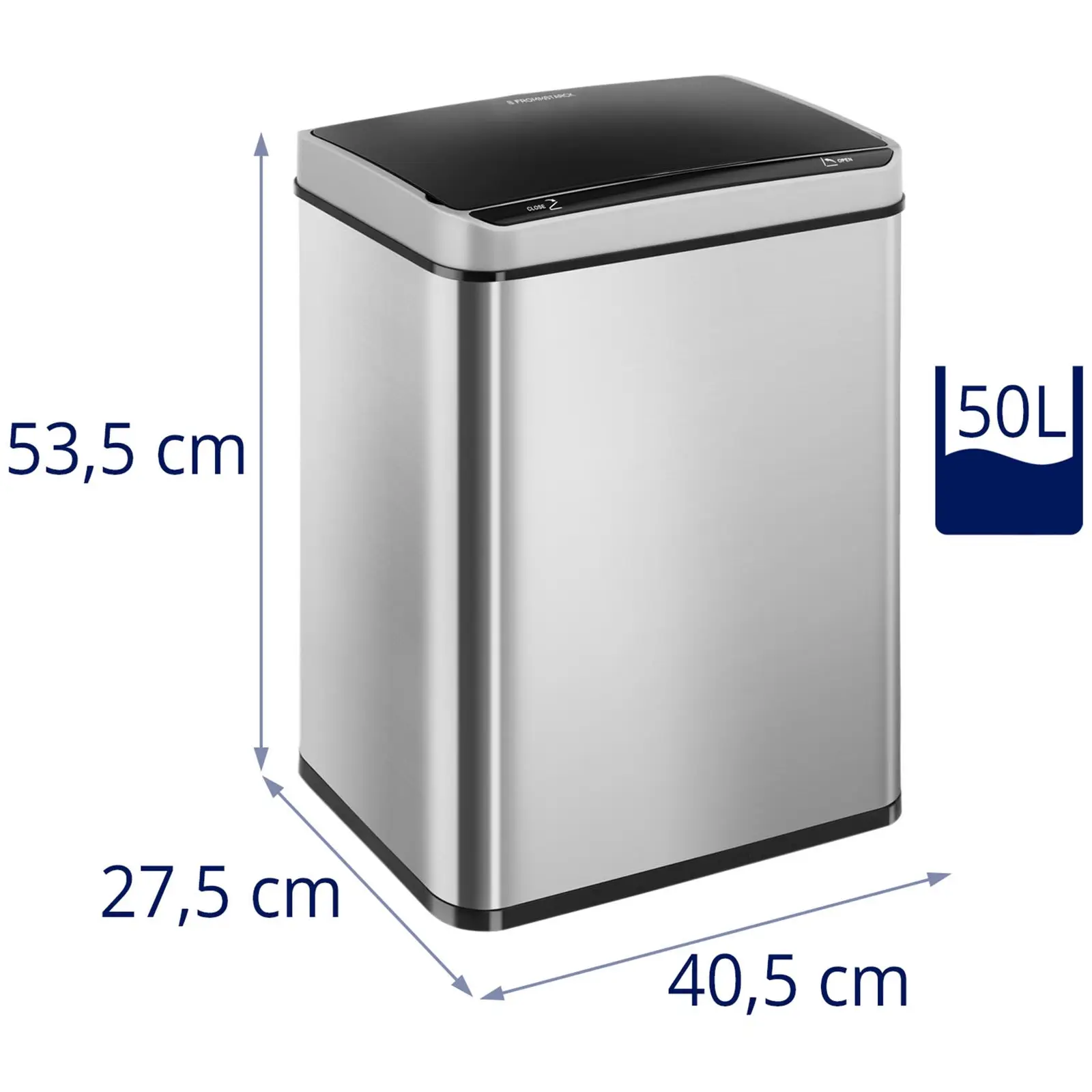 Ocasión Cubo de basura con sensor dúo - 50 L - rectangular