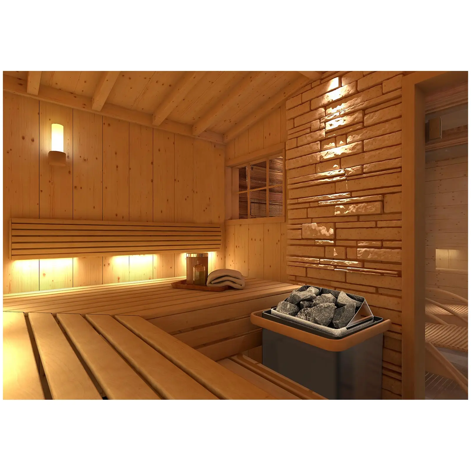 Set de horno de sauna y panel de control - 6 kW - de 30 a 110 °C